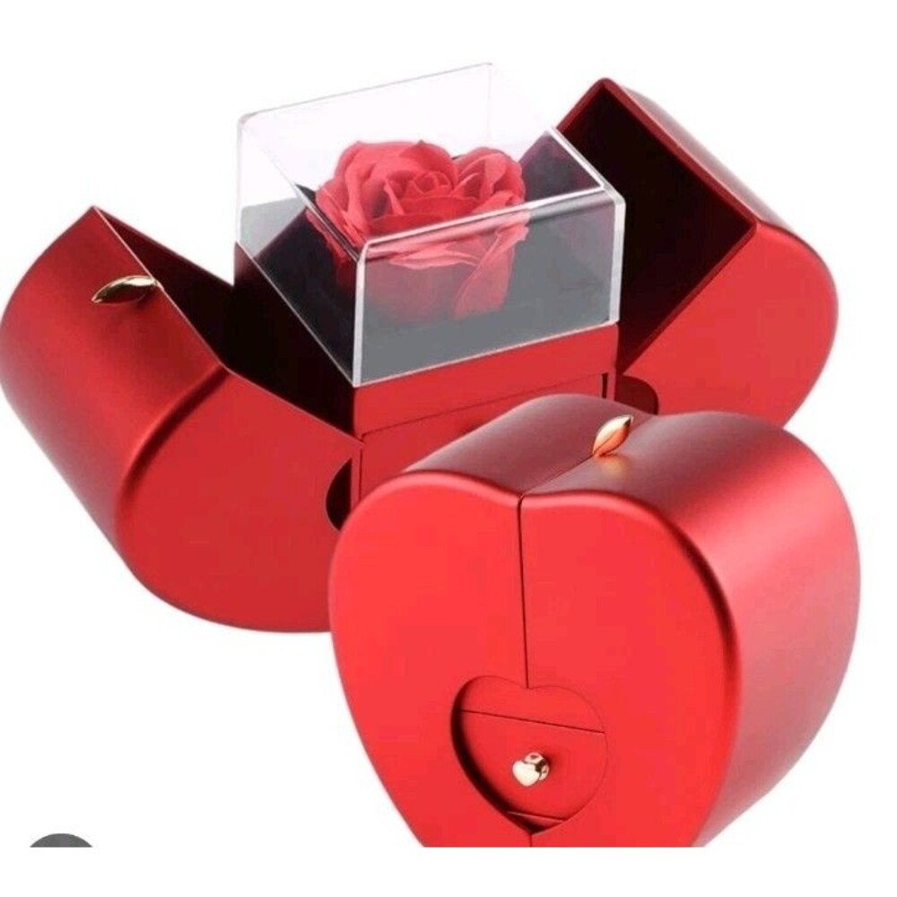 Jewelry Box Apple With Eternal Rose LADS Caleb Apple Promise Ring Holder Propose